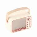 Miniatyrbillede 3 af 8: Retro bærbar Bluetooth-højttaler trådløs mini Bluetooth-højttaler klassisk retro musikafspiller lyd stereo hvid