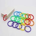 Miniatyrbillede 1 af 4: 50 stk. Farverige Cirkel Ring Scrapbog Indbindingsspænde Bøjle Binder Ringe Til Løse Blade, 15/20/28/40mm 40mm Multicolor