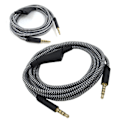 Miniatyrbillede 5 af 8: Hovedtelefonkabel med volumenkontrol Justerbart gaming headsetkabel med tuning gear til Astro A10 A40 A30 6,6 fod Sort hvid