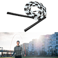 Miniatyrbild 5 av 8: Hopprep Plast Flexibelt Justerbart Mjukt Tråds Hopprep Träningsträningsverktyg för Hem Gym Svart