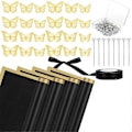Miniatyrbild 1 av 5: 40 Ark Blomsterpapper Set Blombukett Svart