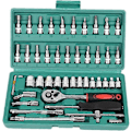 Miniatyrbild 1 av 5: Grönt Hylsnyckelset Bilreparationsverktyg Set Glidsats Kit Skruvmejsel Verktygsset Grön Set