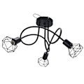 Miniatyrbillede 2 af 8: 3 Hoveder Vedhængslampe Hul Jern Loftlampe Base til Soveværelse Spisestue Stue til E14 Pære 85‑265V