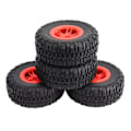 Miniatyrbild 2 av 8: 4 st RC Short Course Truck-däck Professionella högsimulerade RC-däckersättning för TRAXXAS SLASH 1/10 RC-bil Röd