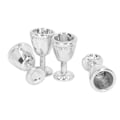 Miniatyrbild 1 av 8: 4 st Mini Champagne-glas Simulation Miniatyr Champagne-glas Koppar för 1:12 DockhusSilver