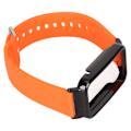 Pikkukuva 3 / 8: Silikoni watch ranneke suojaavalla puskurin case, vaihtotarvike, joka sopii Mi Band 7 Pro oranssiin ja mustaan ​​case