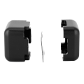 Miniatyrbilde 2 av 7: Bærbar mini magnetisk køspiss krittholder i aluminium Biljardbassengkrittholder (svart) Magnetic bottom cover