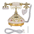 Miniatyrbilde 1 av 8: MS-9100 Rund Base Keramikk Europeisk Rose Retro Telefon for Automatisk Deteksjon til FSK / DTMF Anrops-ID