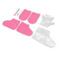 Miniatyrbillede 4 af 8: Voksbehandling Håndfodssæt Voksbørste Pink Klud Handske Fodbetræk 100stk Engangshandske Fodbetræk Spa Behandlingssæt
