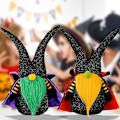 Miniatyrbild 3 av 5: Färgglada Skägg Halloween Tomtar Plyschleksak - Handgjord Ansiktslös Docka, Spökehatt - Festfödelsedag Ornament Presenter (2 st)