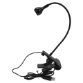 Miniatyrbillede 1 af 8: Fleksibel svanehals USB LED Læselys Bærbar Bordcomputer Clip Lampe Kold Hvid 1W Sort