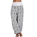 Miniatyrbilde 1 av 4: Trykte Baggy Harem Yoga Bukser for Kvinner - Aladdin Gypsy Hippie - Hvit 4XL