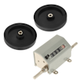 Miniatyrbillede 5 af 8: 1 stk. rullende hjul 5 cifre 0-9999.9 længde tæller maks. hastighed 350RPM grå nulstilling