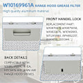 Miniatyrbillede 4 af 5: 3 stk. W10169961A Emhættefilter til 12X10,5 tommer