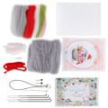Miniatyrbillede 6 af 8: Nålefiltningskit Uldfiltningsartikler Sød Dyre Plysdukke DIY Fremstillingsmateriale 112# Energic Julehat