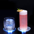 Miniatyrbild 8 av 8: Transparent självlysande glasunderlägg Rund LED-koppmatta Dricksglas Lysande matta