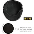Miniatyrbild 5 av 5: Herrhatt Platt Top Basker Justerbar Platt Top Hatt Höst Card - Solid Svart Justerbar
