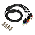Miniatyrbild 3 av 8: RGB RGBS multifunktionell kompositkabelsladd Hög flexibilitet Mjuk stabil komponent AV-kabel med 4 BNC-huvuden