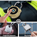 Miniatyrbilde 2 av 5: Smart Gym Locker Hengelås - Fingeravtrykk og fjernopplåsing, vanntett og nøkkelfri sikkerhetslås for skole/treningsstudio
