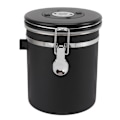 Miniatyrbillede 7 af 8: 1,5L Kaffebeholder Kaffebeholder med Ske Dato Tracker Rustfrit Stål Alsidig Lufttæt Fødevareopbevaringsbeholder til Køkken Sort