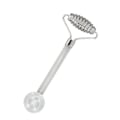 Miniatyrbillede 8 af 8: 2 i 1 Ice Face Roller Cold Compress Reducer hævelser Rustfrit stål Glas ansigtsmassagerulle til øjne Ansigt