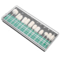Miniatyrbild 5 av 8: 12 st Ullfilt Nagelslipning Polerhuvud Portabelt Nagelborrset Set