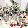 Miniatyrbillede 2 af 5: Jule Vinflaske Cover Sød Vinflaske Gavepose Julefrokost