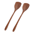 Miniatyrbilde 7 av 8: 2 stk trespatel i tre med langt håndtak for blanding og snuing 38,5 cm / 15,2 tommer