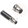 Miniatyrbild 5 av 5: XLR Mini 3-Pin Hane till 4-Pin Hona Ljudadapterkontakt Hi-Fi signalomvandlare Adapter för mikrofonhögtalare
