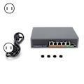 Miniatyrbillede 1 af 8: POE-switch 5-port Full Gigabit SFP optisk fibergrænseflade IEEE802.3af/at 65W netværksenhed 100-240VUS-stik