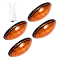 Miniatyrbillede 7 af 8: 2,3 tommer 12V DC Fender Side Marker Lights Vandtæt Passer til Ford F-serien 1999-2010 (4 stk. ravfarvet lys)