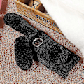 Miniatyrbillede 3 af 5: Kanin Design Rhinestone Plysset TPU Telefon Cover til Samsung Galaxy S8 Zekai Sort Style A Samsung Galaxy S8