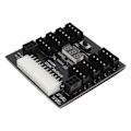 Pikkukuva 8 / 8: ATX PSU Power Board 5V 12V lähtö 24Pin - 8X 4Pin Plus 2X Voltage Indicator ATX Server Power Board for CHIA Mining