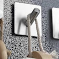 Pikkukuva 5 / 5: Ruostumattomasta teräksestä valmistetut itseliimautuvat pyyhekoukut kylpyhuoneeseen, 4 kpl (hopea) Hopea