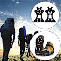 Miniatyrbillede 6 af 8: 1 par Crampons Ice Traction Cleats Non Slip Sko Greb 10 Spikes Ice Cleats til Sko Støvler Traction Cleats til Udendørs Gåture på Sne og Is