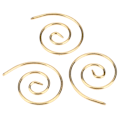 Miniatyrbillede 5 af 8: 3 stk Spiralkabel strikkepind Letvægts praktisk rustfrit stål husholdnings strikkepind til DIY tørklæder Sjaler Hatte Guld
