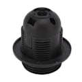 Miniatyrbillede 5 af 8: 10 stk. E27 lysbase fatning kobberkerne høj temperatur modstand E27 lysholder base med lampe ærme til DIY sort