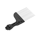 Miniatyrbillede 2 af 8: Salon Metal Pick Comb Bærbar Detangle Styling Kam til langt tykt krøllet hår