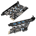 Pikkukuva 5 / 8: Monitoiminen PCB 5-porttinen TypeC-PCIe-laajennuskortti PCIe-sovitinkortti