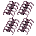 Miniatyrbilde 6 av 8: 20 stk. Bindingsringer Segmentert design Holder 60 ark 11mm Bindings tykkelse Kontorrekvisita Lilla