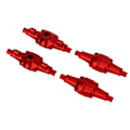 Miniatyrbilde 3 av 8: RC Front Rear Axle Housing Set Aluminiumlegering RC Axle Shell Upgrade Parts for FCX24 1/24 Crawler 6.2cm Rød