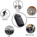 Miniatyrbild 5 av 5: Cykelalarm, Stöldskydd för Motorcykel Motorfordon med Fjärrkontroll, 113 DB Super Hög (2-pack)