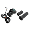 Miniatyrbillede 7 af 8: Elektrisk cykel Twist Throttle Grip Set Universal Speed Governer med display Højre halvgreb til elektriske køretøjer