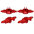 Miniatyrbilde 7 av 8: RC Front Rear Axle Housing Set Aluminiumlegering RC Axle Shell Upgrade Parts for FCX24 1/24 Crawler 6.2cm Rød