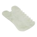 Miniatyrbild 5 av 8: Jadestone Meridianer Skrapande Massage Kam Ergonomisk ömhet Lindring Huvud Avslappning Gua Sha Massage Tool
