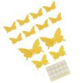 Miniatyrbilde 5 av 8: 12 stk/sett 3-dimensjonal klistremerke Simulering Flash Bakgrunn Stue Bryllupsveggkunst for HomeShiny Gold