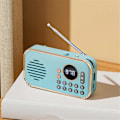 Miniatyrbild 2 av 5: FM Radio uppladdningsbar liten trådlös Bluetooth-högtalare blå