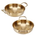 Miniatyrbild 7 av 8: Guld koreansk Ramen-gryta Nudelgryta i rostfritt stål Bärbar köksgryta för hushåll 18cm / 7.1in