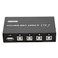 Miniatyrbillede 1 af 8: 2/4 port USB 2.0 manuel deling switch switcher boks til pc printer scanner (4 port)