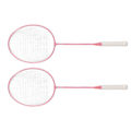 Miniatyrbild 3 av 8: K1134 Badminton Racket Set Split Iron Alloy Badminton Racket Set med förvaringshink Förvaringsväska Rosa